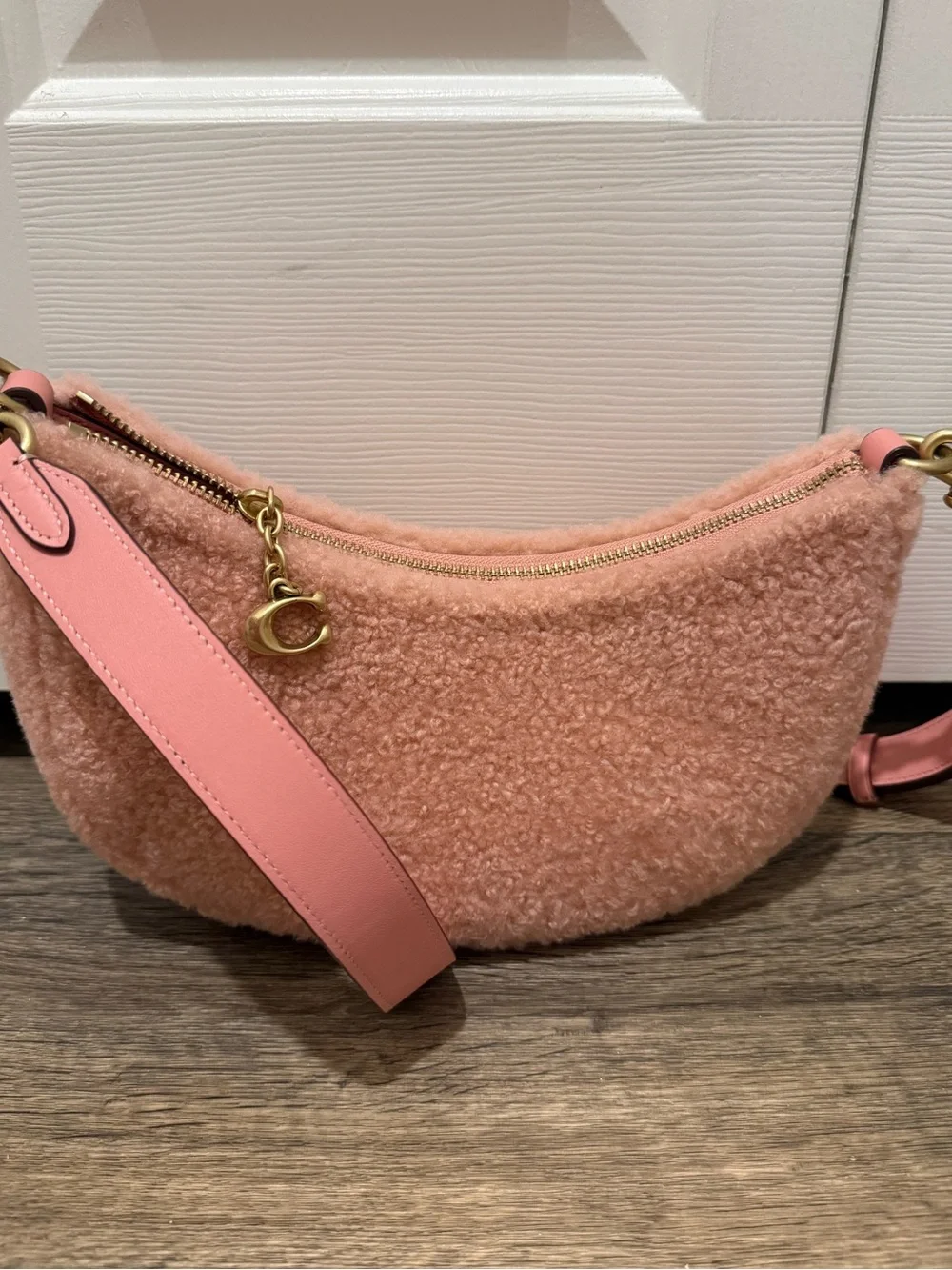 COACH Mira Shearling Crescent Shoulder Bag Candy Pink NWOT/PRICE FIRM